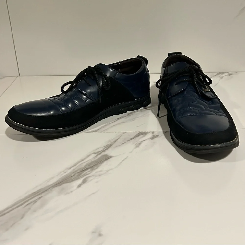 Gatsby Genuine Leather Orthopaedic Blue Oxfords Size 11.5 (45)